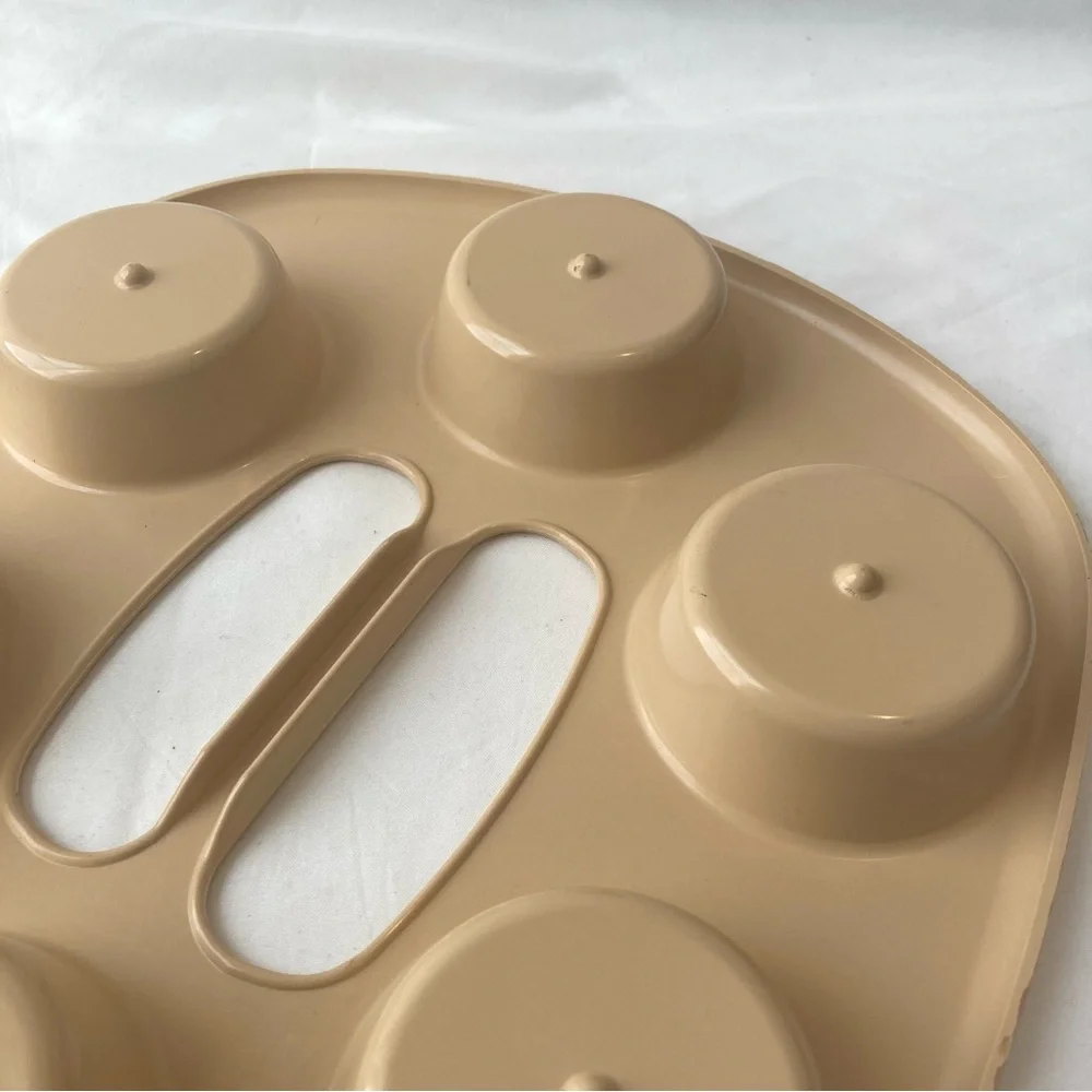 Nordic Ware Microwave Eggs N' Muffin Pan Brown Non Stick Easy Cleanup Vintage
